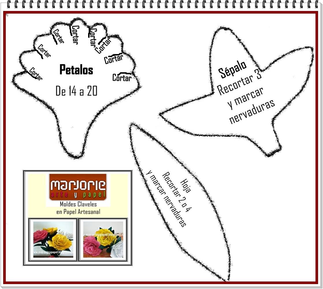 Plantillas de claveles